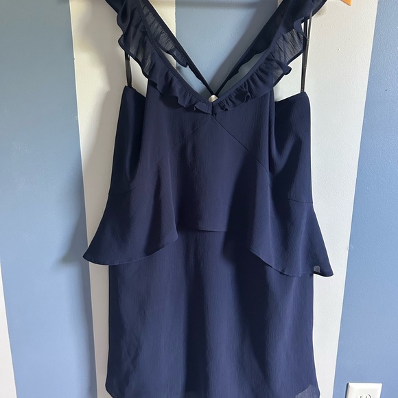 J.O.A Los Angeles JOA Stars Come Out Navy Blue Dress- Size L NWOT - Picture 4 of 11